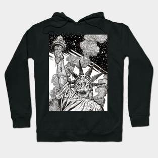 Undead Statue of Liberty B+W Hoodie